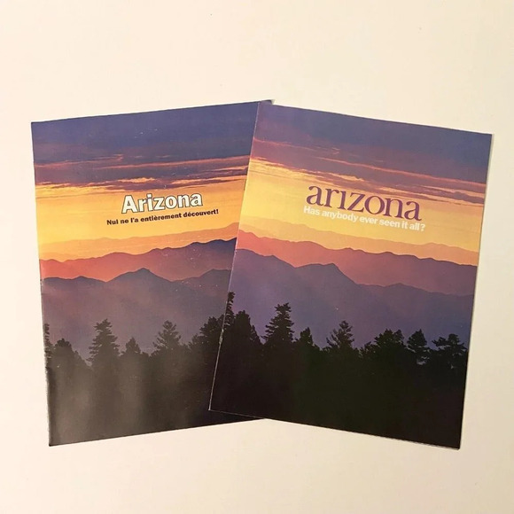 Vintage 1980 Arizona Travel  Brochure French and English Pamphlet - Picture 1 of 16